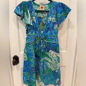 Farm Rio jungle panther mini dress XXS NWT